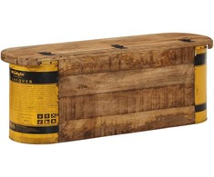 Suoliukas-daiktadėžė/spintelė, 120x30x40cm, perdirbta mediena