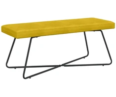 suoliukas Paprastas Geltona 110 x 40 x 45 cm Aksomas