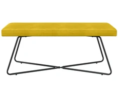 suoliukas Paprastas Geltona 110 x 40 x 45 cm Aksomas