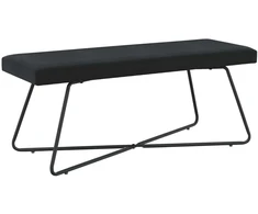 suoliukas Paprastas Juoda 110 x 40 x 45 cm Aksomas