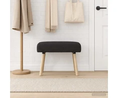 suoliukas Paprastas Juoda 60 x 40 x 45 cm Bouclé