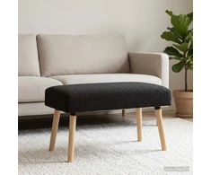 suoliukas Paprastas Juoda 80 x 40 x 46 cm Bouclé