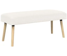 suoliukas Paprastas Kreminė 110 x 40 x 46 cm Bouclé