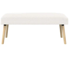 suoliukas Paprastas Kreminė 110 x 40 x 46 cm Bouclé