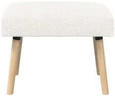 suoliukas Paprastas Kreminė 60 x 40 x 45 cm Bouclé