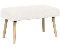 suoliukas Paprastas Kreminė 80 x 40 x 46 cm Bouclé