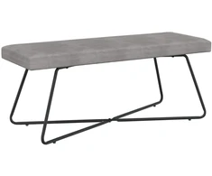 suoliukas Paprastas Šviesiai pilka 110 x 40 x 45 cm Aksomas