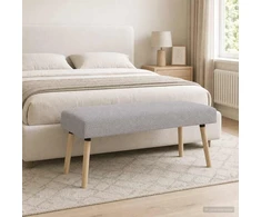 suoliukas Paprastas Šviesiai pilka 110 x 40 x 46 cm Bouclé