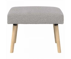 suoliukas Paprastas Šviesiai pilka 60 x 40 x 45 cm Bouclé