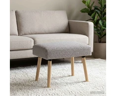 suoliukas Paprastas Šviesiai pilka 60 x 40 x 45 cm Bouclé