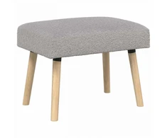 suoliukas Paprastas Šviesiai pilka 60 x 40 x 45 cm Bouclé