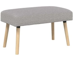 suoliukas Paprastas Šviesiai pilka 80 x 40 x 46 cm Bouclé