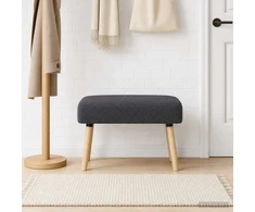 suoliukas Paprastas Tamsiai pilka 60 x 40 x 45 cm Bouclé
