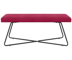 suoliukas Paprastas Vyno raudona 110 x 40 x 45 cm Aksomas
