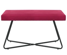 suoliukas Paprastas Vyno raudona 80 x 40 x 45 cm Aksomas