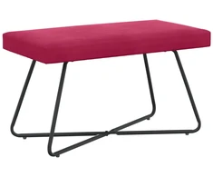 suoliukas Paprastas Vyno raudona 80 x 40 x 45 cm Aksomas