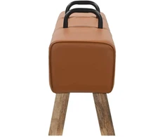 suoliukas Ruda 110 x 30 x 45 cm Tikra oda
