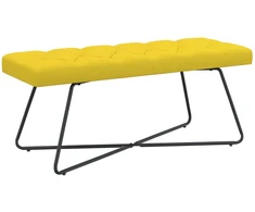 Suoliukas su mygtukų įsiuvais Šviesi geltona 110 x 40 x 46 cm