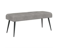 Suoliukas su mygtukų įsiuvais Šviesiai pilka 110 x 40 x 46 cm