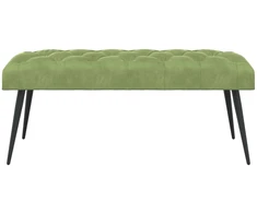 Suoliukas su mygtukų įsiuvais Šviesiai žalia 110 x 40 x 46 cm