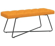 Suoliukas su mygtukų įsiuvais Tamsiai geltona 110 x 40 x 46 cm