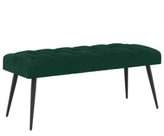 Suoliukas su mygtukų įsiuvais Tamsiai žalia 110 x 40 x 46 cm