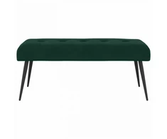 Suoliukas su mygtukų įsiuvais Tamsiai žalia 110 x 40 x 46 cm