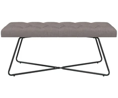 Suoliukas su mygtukų įsiuvais Taupe 110 x 40 x 46 cm Audinys