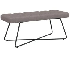 Suoliukas su mygtukų įsiuvais Taupe 110 x 40 x 46 cm Audinys