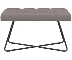 Suoliukas su mygtukų įsiuvais Taupe 80 x 40 x 46 cm Audinys