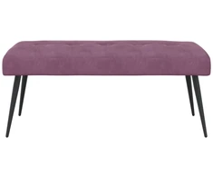 Suoliukas su mygtukų įsiuvais Violetinė 110 x 40 x 46 cm