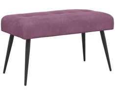 Suoliukas su mygtukų įsiuvais Violetinė 80 x 40 x 46 cm Aksomas