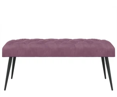 Suoliukas su mygtukų įsiuvais Violetinė 110 x 40 x 46 cm