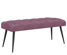 Suoliukas su mygtukų įsiuvais Violetinė 110 x 40 x 46 cm