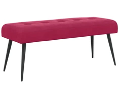 Suoliukas su mygtukų įsiuvais Vyno raudona 110 x 40 x 46 cm