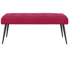 Suoliukas su mygtukų įsiuvais Vyno raudona 110 x 40 x 46 cm