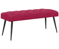 Suoliukas su mygtukų įsiuvais Vyno raudona 110 x 40 x 46 cm