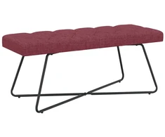 Suoliukas su mygtukų įsiuvais Vyno raudona 110 x 40 x 46 cm
