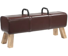 suoliukas Tamsiai rudas 110 x 30 x 45 cm Tikra oda