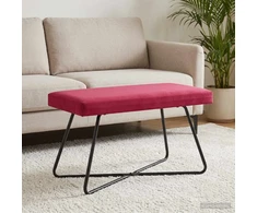 suoliukas Vyno raudona 80 x 40 x 45 cm Aksomas