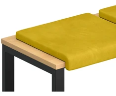 Suoliuko pagalvė 2 vnt. Aksomas Geltona Gylis 35 cm