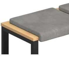 Suoliuko pagalvė 2 vnt. Aksomas Šviesiai pilka Gylis 35 cm