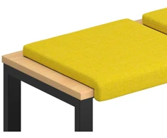 Suoliuko pagalvė 2 vnt. Audinys Šviesi geltona Gylis 35 cm
