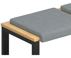 Suoliuko pagalvė 2 vnt. Audinys Šviesiai pilka Gylis 35 cm