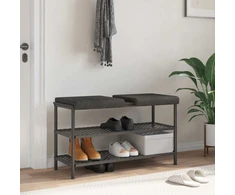Suoliuko pagalvė 2 vnt. Dirbtinė oda Juoda Gylis 35 cm