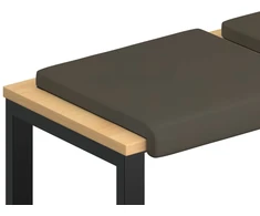 Suoliuko pagalvė 2 vnt. Dirbtinė oda Pilka Gylis 35 cm