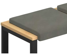 Suoliuko pagalvė 2 vnt. mančester Šviesiai pilka Gylis 35 cm