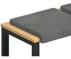 Suoliuko pagalvė 4 vnt. Aksomas Tamsiai pilka Gylis 35 cm