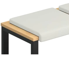 Suoliuko pagalvė 4 vnt. Dirbtinė oda Balta Gylis 35 cm