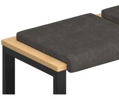 Suoliuko pagalvė 4 vnt. Dirbtinė oda Juoda Gylis 35 cm